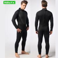 ราคา HIKAYA ชุดดำน้ำผู้ชาย3มม ชุดดำน้ำลึกสำหรับผู้ชายชายเต็มร่างกายแขนยาวท่องสูทชุดดำน้ำดูปะการังความร้อนชุดว่ายน้ำอุ่นสำหรับผู้ชายชุดดำน้ำ (16693859747)