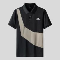 ราคา Adidas เสื้อโปโลแขนสั้นสำหรับผู้ชายเสื้อยืดลายทางคอปกแนวธุรกิจทำจากผ้าฝ้าย (13589668645)