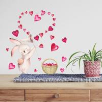 ราคา การ์ตูนกระต่ายสีชมพูสติ๊กเกอร์เรืองแสงหัวใจเรืองแสงสติ๊กเกอร์เรืองแสงในที่มืดสติ๊กเกอร์ติดผนังสำหรับห้องเด็กห้องนอนตกแต่งบ้าน (14578150780)