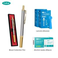 ราคา Cofoe 1 PC Lancing อุปกรณ์ 50Pcs Lan Cets สแตนเลส Lancets สำหรับ Twist Off เลือด Lancet Cupping Therapy และเลือดกลูโคสทดสอบ (20702027324)