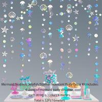 ราคา Blue Purple Clear Bubbles Circle Garlands Under The Sea Themed Party Decor Starfish Jellyfish Hanging Mermaid Birthday Supplies Banners Streamers Conf (19719765456)