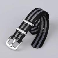 ราคา สายนาฬิกา สายนาโต้ Nato Strap คุณภาพดี สายหนา บัคเคิ้ลแข็งแรง ขอบไม่รุ่ย 20mm 22mm (14179882303)