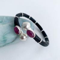 ราคา กำไลหางช้างแท้ ประดับหัวหัวทับทิมสีม่วง และเงินแท้ หางช้างแท้เป็นศิริมงคลแก่ผู้สวมใส่ (19343518221)