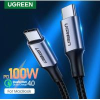 ราคา UGREEN รุ่น 7042770429 สายถักชาร์จ USB C to USB C จ่ายไฟ 100W Fast Charger Cable สำหรับมือถือ Notebook (14998409466)