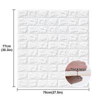 ราคา 12pcs Self Adhesive Foam Wallpaper 3D Brick Wall Panel Living Room Brick Stickers Bedroom Kids Room Brick Papers Home Decoration (12922993896)