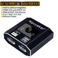 ราคา 2023 Switcher HDMI 2 1 compatible 2 in 1 out Ultra 48Gbps 8K 60Hz 4K 120Hz Switch adapter With switch button For HDTV Projector (20315376789)