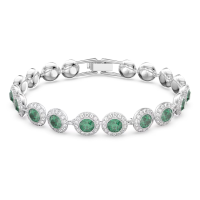 ราคา Swarovski เงิน Angelic รอบตัดสร้อยข้อมือเพชรสีเขียวS925 สร้อยข้อมือแฟชั่นสตรีเงินสเตอร์ลิงของขวัญวันเกิดวันวาเลนไทน์ (19536482764)