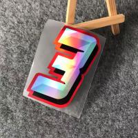 ราคา สติกเกอร์ตัวเลขสติกเกอร์สะท้อนแสงเลเซอร์สำหรับการแข่งรถแบบทำมือหมวกกันน็อคตัวเลขสติ๊กเกอร์ตกแต่ง (18200348029)