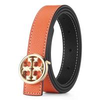 ราคา Athosline Burch TB เข็มขัดผู้หญิงมีกล่องของขวัญสองด้านเข็มขัดเข็มขัดบางสำหรับใส่กางเกงยีนส์หนังแท้หัวเข็มขัดประดับหมุดสีส้มของขวัญของขวัญของขวัญขนาด2 4ซม (16374102028)