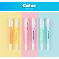 ราคา ปากกาเน้นข้อความ สีพาสเทล 6ด้าม6สี มี2หัว ปากกาไฮไลท์ (5075618819)