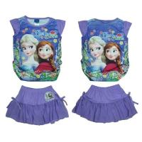 ราคา เสื้อผ้าเด็กลายการ์ตูนลิขสิทธิ์แท้ เด็กผู้หญิง ชุดเจ้าหญิง ดิสนีย์ ชุดแขนสั้น โฟเซน ชุดเสื้อกระโปรงกางเกง Frozen Disney ผ้ามัน DFZ218 10 BestShirt (10767769197)