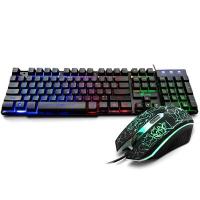 ราคา Russian Keyboard set English Wired Gaming Mouse and Keyboard Set Rainbow Backlit Gamger Computer Waterproof RU EN Keyboards (10223438116)