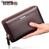 ราคา Visier New mens handbag clutch bag large capacity mens bag clutch bag double zipper wallet mobile phone bag (20673205046)