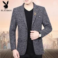 ราคา Playboy เสื้อแจ็กเก็ตสูทผู้ชายวัยกลางคนเสื้อผ้าใส่สบายสไตล์เกาหลีตะวันตกแบบไม่รีดแฟชั่นปี CUK180 (13309097742)