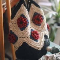 ราคา ชุดถักไหมพรมผ้าฝ้ายนมชุดถักโครเชต์ใหญ่ชุดกระเป๋า Diy สำหรับเย็บปักถักร้อยดอกไม้ถักกระเป๋าสะพายงานทำมือชุดคิทวัสดุขนสัตว์ (17675569704)