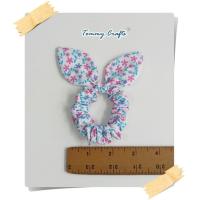 ราคา ยางรัดผมหูกระต่าย ยางมัดผม ไซส์ M โดนัทรัดผม ผ้าคอตตอน ลายดอกไม้น่ารัก Bunny Ear Hair scrunchies (16402758771)