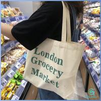 ราคา YOlanda กระเป๋า ผ้าแคนวาสแฟชั่นสไตล์ เกาหลี สกรีน อักษร canvas bag (14250044070)