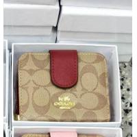 ราคา กระเป๋าสตางค์ กระเป๋าสตางค์ผู้หญิง กระเป๋าใส่นามบัตร coach กระดุม 4 5 นิ้ว WS 2 1 ใบสั้น (12605091711)