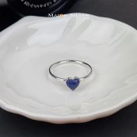 ราคา แหวนเงินแท้ 925 หัวรูปหัวใจ ติดเทอควอยซ์แท้ นิล มุก ลาพิส มูนสโตน หินแท้ทุกชนิด แหวนผู้หญิง แฟชั่น เรียบๆ มินิมอล แหวนเงินแท้100 Major silver (4741542472)