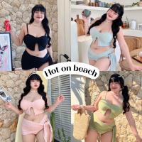 ราคา W0603 Hot on beach ใส่แล้วทะเลฮอตแน่นอนน ชุดว่ายน้ำสำหรับสาวอวบ สาวหวาน แนะนำเลย (20899829905)