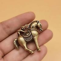 ราคา เครื่องประดับทองเหลืองทำด้วยมือรูปลิงตัวเล็กๆจี้แฟชั่นรูปม้างานฝีมือทองเหลืองรวยโชค (20213537094)