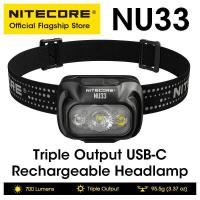 ราคา NITECORE NU33 USB C ไฟหน้าชาร์จได้เอาท์พุตสามทาง LED 700ลูเมนแบตเตอรี่2000MAh สำหรับไฟส่องตั้งแคมป์ตกปลา (18982039181)