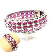 ราคา กำไลทับทิม กำไลเงินแท้ รมดำ พลอยทับทิมชาตั้ม YTG 10984 (17446030036)