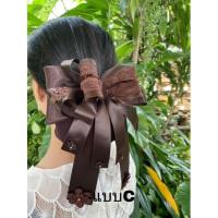 ราคา Bow chiffon Lace เน็ตติดผม โบว์ติดผม เน็ตติดผมพยาบาล บริการเก็บเงินปลายทาง (16159593719)