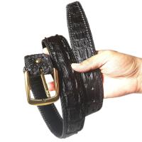 ราคา เป็นหนังแผ่นเดียวยาวตลอดเส้น 47 นิ้ว Verry Cool เข็มขัดหนังจระเข้แท้ พร้อมกับโหนกสวยๆ สีดำ รุ่น 2 กระดูกคู่ (16237746829)