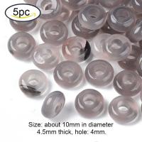 ราคา Beebeecraft 5 10 PC ธรรมชาติอินเดีย Agate ลูกปัดยุโรปขนาดใหญ่หิน Rondelle หลวมลูกปัดยุโรป Charm สร้อยข้อมือสำหรับเครื่องประดับ (10350905866)