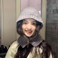 ราคา หมวก Balak Lafa หมวกไหมพรมถักสำหรับผู้หญิงในฤดูหนาวเอี๊ยมปุ่มเดียวหมวกถักเอี๊ยมป้องกันหูหัวปิด (20796405465)