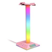 ราคา hot RGB Game Controller Stand Universal Accessories Headphone Holder with 2 USB Charging Headset Gamepad for PS5 Switch (20383934209)