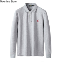 ราคา Moonline Store Original Ralph Laurens สีทึบโปโลผู้ชายเสื้อยืดปกแขนสั้นเสื้อโปโลผู้ชายแขนยาวผ้าฝ้ายปกเย็บปักถักร้อยขนาดเล็กที่มีสีสันโลโก้ขนาดใหญ่เสื้อยืดเสื้อโปโล (18170283970)