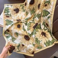 ราคา เสื้อเชิ้ตอเนกประสงค์พิมพ์ลายดอกทานตะวันผ้าพันคอแฟชั่นทรงสี่เหลี่ยมอารมณ์ผ้าพันคอผูก Syal Sutra ผ้าคลุมไหล่เครื่องปรับอากาศอเนกประสงค์ (21296561407)