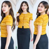 ราคา เสื้อเดี่ยวเข้าเซท ผ้าทอลาย ทอมือ เกรดพรีเมี่ยม งานอัดกาวทั้งตัว (19703012151)