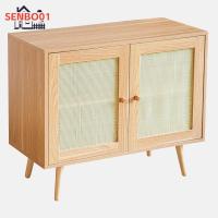 ราคา ตู้ตู้บุฟเฟต์หวาย2ประตูตู้กล่องใส่ของเอนกประสงค์ดีไซน์สำหรับห้องนั่งเล่นห้องทานอาหารในครัว (20613671745)