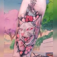 ราคา DFHJADGA Tatoo สติกเกอร์รอยสักชั่วคราว ลายแมวน่ารัก กันน้ํา สําหรับผู้ชาย และผู้หญิง (20347533270)