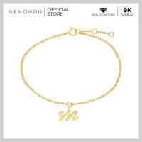ราคา Gemondo สร้อยข้อมือทองคำ 9K ตัวอักษร M ประดับเพชร Diamond สร้อยข้อมือทองตัวอักษรประดับเพชร initial letter gold (20421346237)
