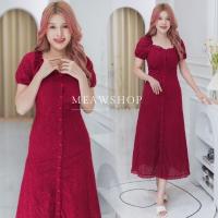 ราคา มี5สีค่ะ เดรสยาวแขนตุ๊กตา M 4XL ชุดไปวัด ชุดทำบุญ ชุดถ่ายพรี ชุดงานหมั้น ชุดงานบวช เดรสสีขาว เดรสลูกไม้ ฉลุ เดรสสีขาว งานป้าย (19681643737)