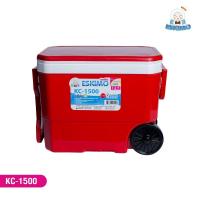 ราคา Eskimo กระติกมีล้อลาก กระติกน้ำล็อคความเย็น KC 1500 ขนาด 15 ลิตร กระติกน้ำแข็ง กระติกเก็บความเย็นมีล้อ มีฝาเปิด ปิด (13384215587)