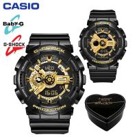 ราคา Casio Original Mens Ladies คู่ชุดกีฬานาฬิกาแสดงเวลาคู่กันน้ำกันกระแทกกันน้ำเวลาโลกไฟ LED คนรักกีฬาสายนาฬิการับประกัน 2 ปี BA 110 1A GA 110GB 1A สต็อก (15928581915)