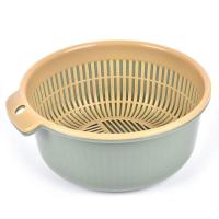 ราคา ตะกร้าระบายน้ำ ตะกร้าผัก ตะกร้าล้างผัก ผลไม้อเนกประสงค์ ใช้สำหรับล้างผัก ชามล้างผลไม้ ผัก มี 2 ชั้น washing basket Ezbuy (19177498169)