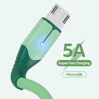 ราคา Ledแอนดรอยด์ไมโครยูเอชบี5A Fastชาร์จสายเคเบิลสำหรับXiaomi 3 4 Redmi 7หมายเหตุ4X 5 5A 6 6A Samsung S6 S7 Edge Honor 6 7X 8C 9iเครื่องชาร์จยูเอสบีLiquidสายซิลิโคน (6446892448)