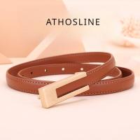 ราคา Athosline ชุดเดรสเข็มขัดใส่สบายหนังแท้สำหรับผู้หญิงเครื่องประดับแฟชั่นของขวัญพร้อมกล่องของขวัญเข็มขัดสานสไตล์เกาหลี1 5ซม (21054991372)