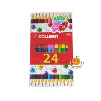 ราคา สีไม้ Colleen คอลลีน 2 หัว 24 สี (20771564630)