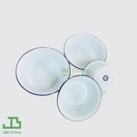 ราคา กะละมังลึกเคลือบสังกะสี ชามกะละมังลึกเคลือบสังกะสี 24 26cm สีเหลือง สีขาว บรรจุ6อัน (16135429946)