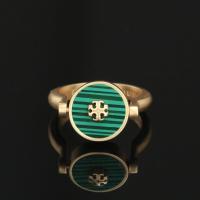 ราคา Tory Burch Simple Gold Ring Women S Jewelry Enamel Setting Texture Girls Gift high quality (17110193530)