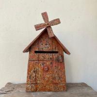 ราคา ตู้ใส่จดหมายไม้สัก ตู้ไปรษณีย์ ตู้ รับจดหมาย กล่องใส่ใบเสร็จค่าไฟ ตู้ไม้ ทำจากไม้สัก มีกุญแจล็อคได้มีสองขนาด จดหมาย ตู้จดหมาย (12528971430)