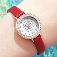 ราคา GEDI 22001นาฬิกาผู้หญิงสายหนังประดับเพชรทรงกลมนาฬิกาข้อมือนาฬิกาผู้หญิงแฟชั่นใหม่ลำลองสำหรับผู้หญิง (20531684869)