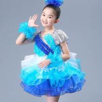 ราคา Girls Modern Dance Performance Costumes Sequined Kindergarten Dance Stage Costume Chorus Childrens Performance Costume Fluffy Gauze Skirt (20509457318)